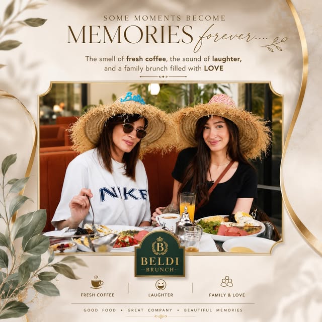 Deux amies en chapeaux de paille au brunch